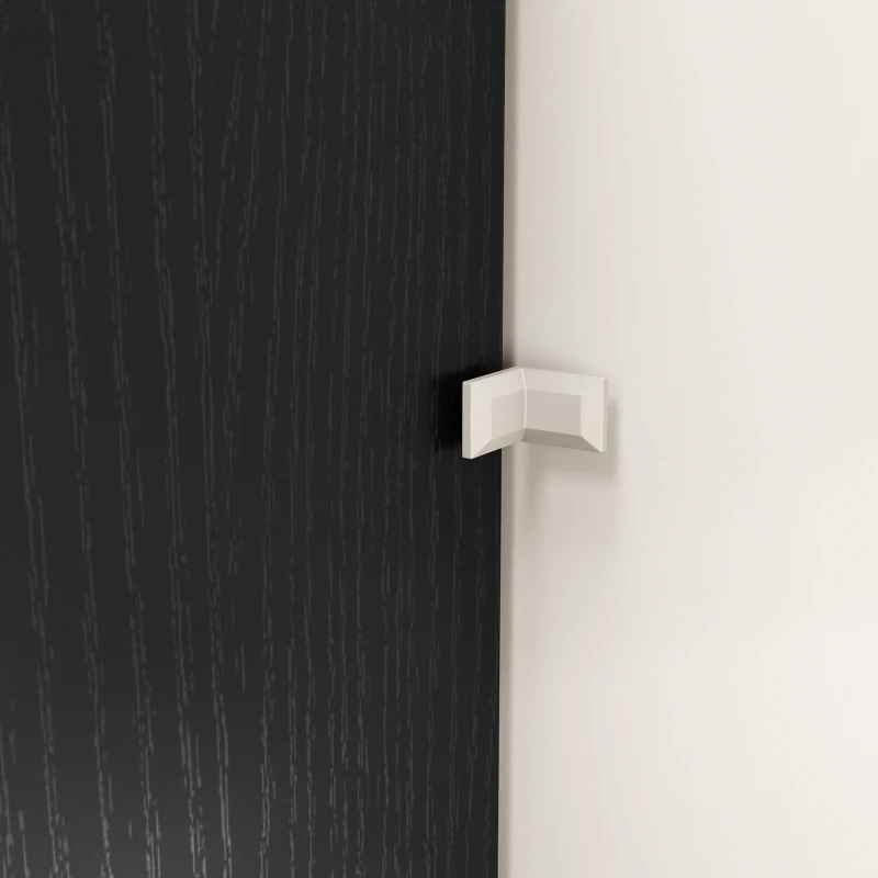 HOMCOM Coluna de Banheiro 6 Níveis, Móvel de Armazenamento Estreito, 2 Portas e 4 Prateleiras Ajustáveis, 40x35x180cm, Preto