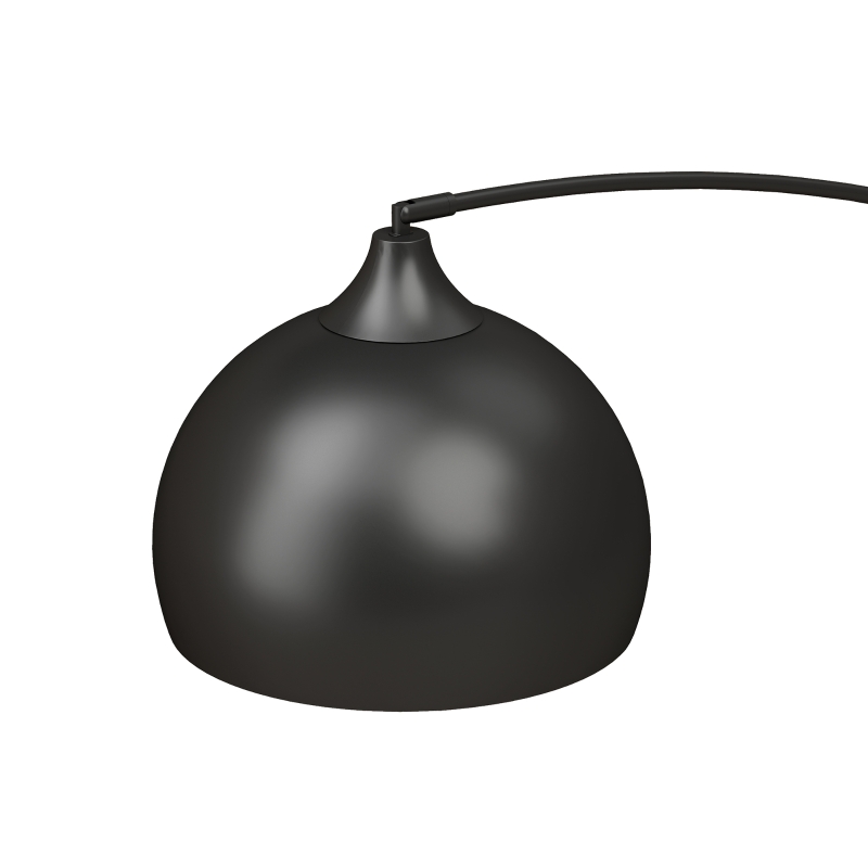 HOMCOM Candeeiro de Pé, Lâmpada de Sala Arco Ajustável, Base em Mármore, Estilo Vintage, 40W, E27, 100-115L x 35l x 170-180H cm, Preto
