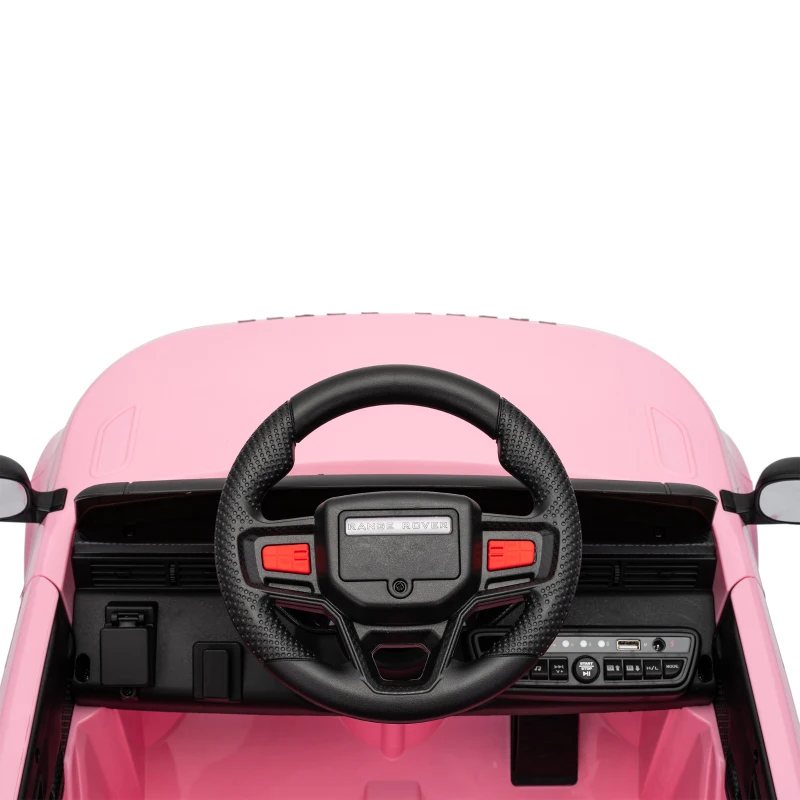 AIYAPLAY Range Rover Velar Licensed 12V Electric Car for Kids with Remote, 4-Wheel Suspension, Slow Start for 2-4 Years, Pink