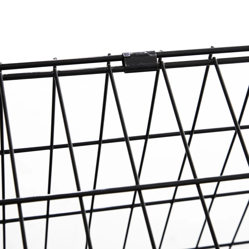 Pawhut Trapeze Collapsible Dog Pet Travel Box Cage Removable Tray 93 x 58 x 65cm