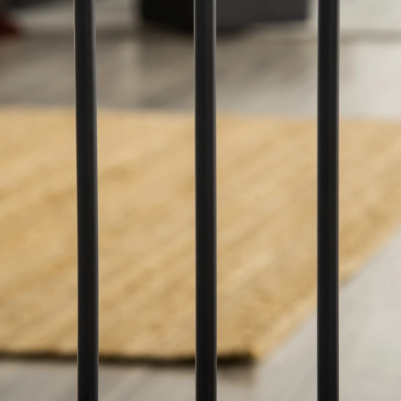 PawHut Barrière de sécurité pour animaux système de double verrouillage sans perçage 74 à 80 cm acier bois de pin noir