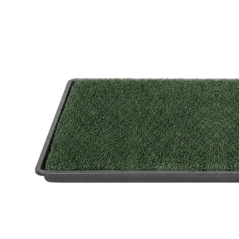 PawHut Dog Toilet Tray, Dog Grass Pee Pad with Artificial Grass Mat, Drainage System for Puppy Training 88x56.5cm