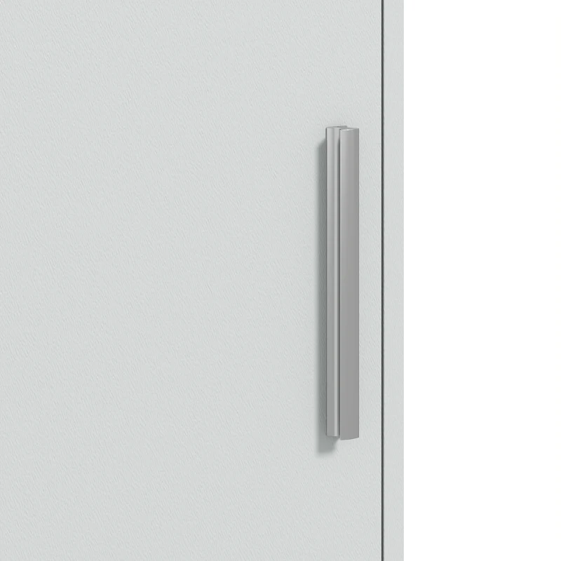 AOSOM Coluna de Casa de Banho 6 Níveis, Móvel de Arrumação Estreito, 2 Portas e 4 Prateleiras Ajustáveis, 40x35x180cm, Verde