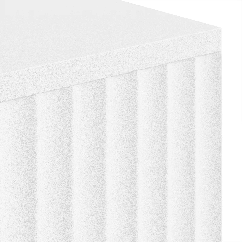 HOMCOM Set van 2 wandgemonteerde nachtkastjes met 2 laden, 40 x 35 x 17 cm, wit