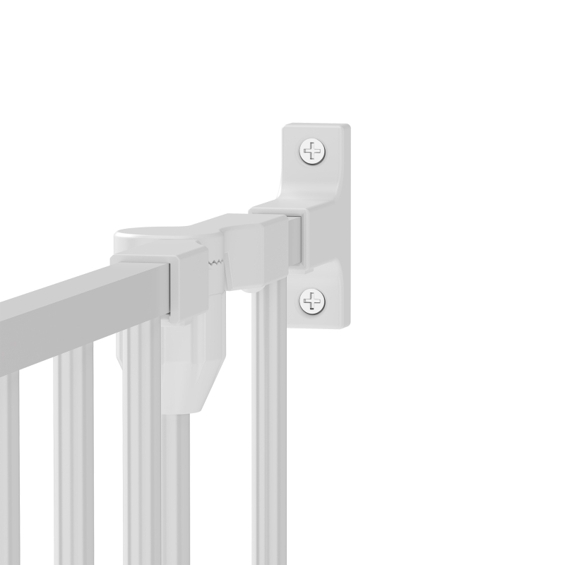PawHut Barrera de seguridad de metal parque/recinto plegable y modular para perro y niño 10 paneles 61 x 75 cm blanco