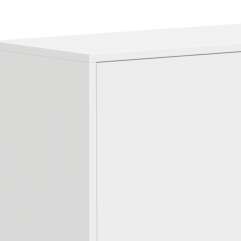 HOMCOM Schoenenkast met 2 kleppen, wandhangende schoenenkast met bovenblad, smalle schoenenopberger voor 6 paar, 70 x 30 x 43 cm, wit