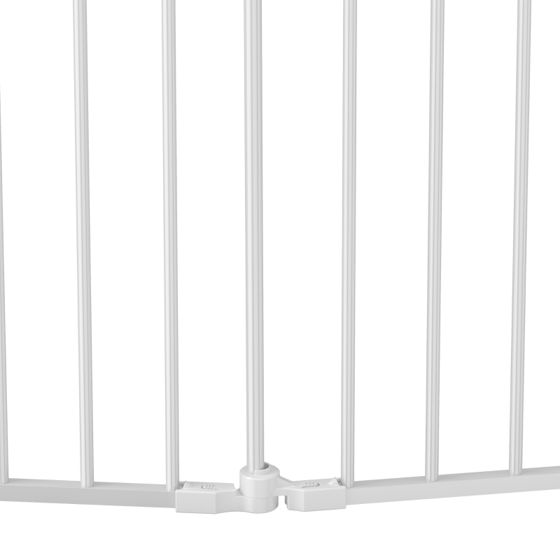 PawHut Barrera de seguridad de metal parque/recinto plegable y modular para perro y niño 10 paneles 61 x 75 cm blanco