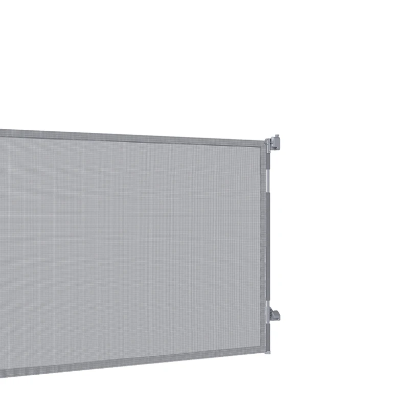 PawHut Retractable Dog Gate, Extends to 300 cm Wide & 104 cm Tall, Mesh Pet Gate Single Hand Operation, for Stairs Doorways