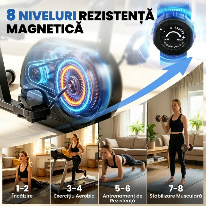 SPORTNOW bicicletă orizontală recumbentă pentru uz casnic