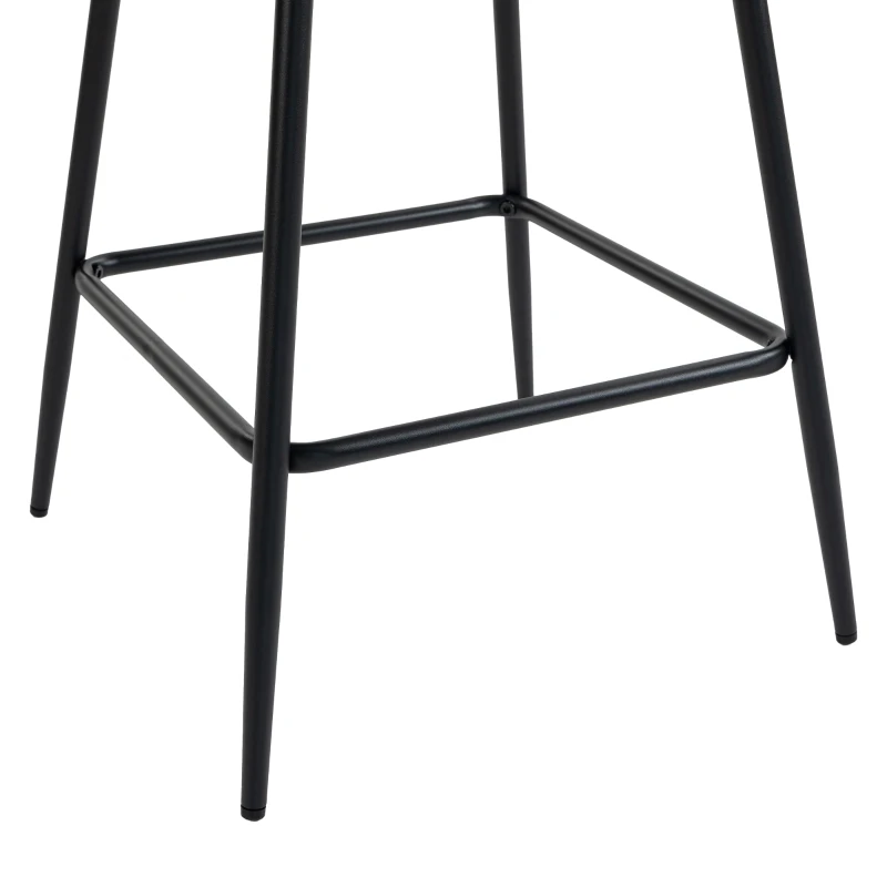 HOMCOM Bar Stools Set of 2, Swivel Counter Height Barstools with PU Leather, for Kitchen Island, Dining Room, Dark Brown