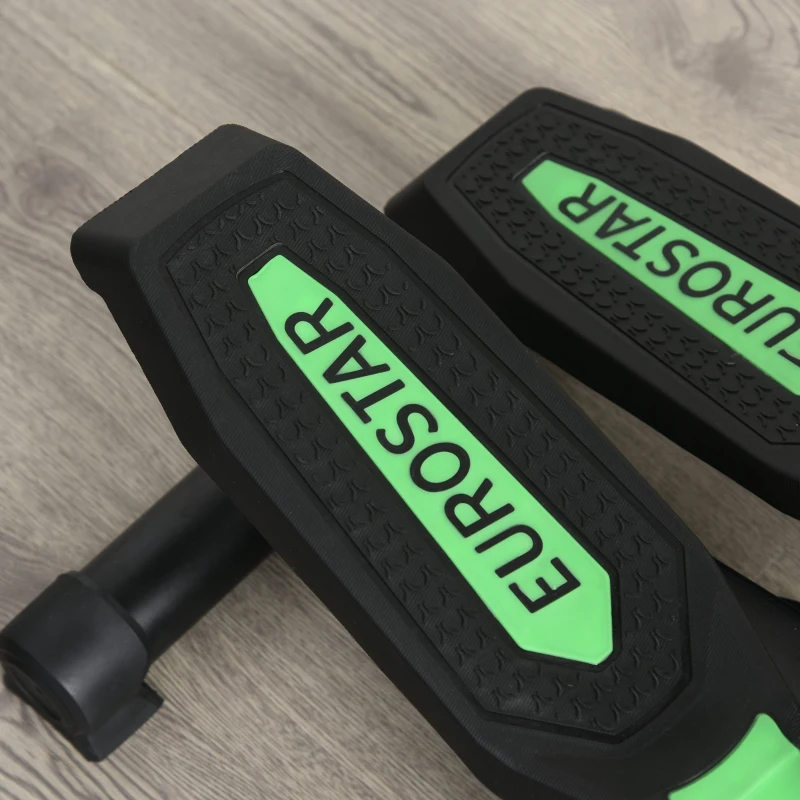 HOMCOM stepper met handgrepen trainingsriemen sidestepper hometrainer LCD-display staal(m-6)