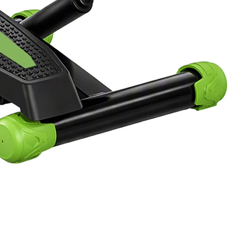 HOMCOM stepper met handgrepen trainingsriemen sidestepper hometrainer LCD-display staal(m-11)