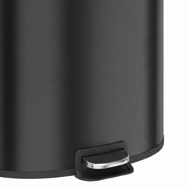 HOMCOM 40 L keuken-pedaalemmer met soft-close, open-blijfstand, uitneembare binnenemmer en RVS behuizing, zwart