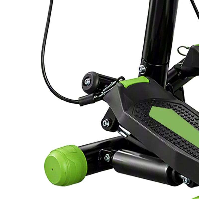 HOMCOM stepper met handgrepen trainingsriemen sidestepper hometrainer LCD-display staal(m-13)
