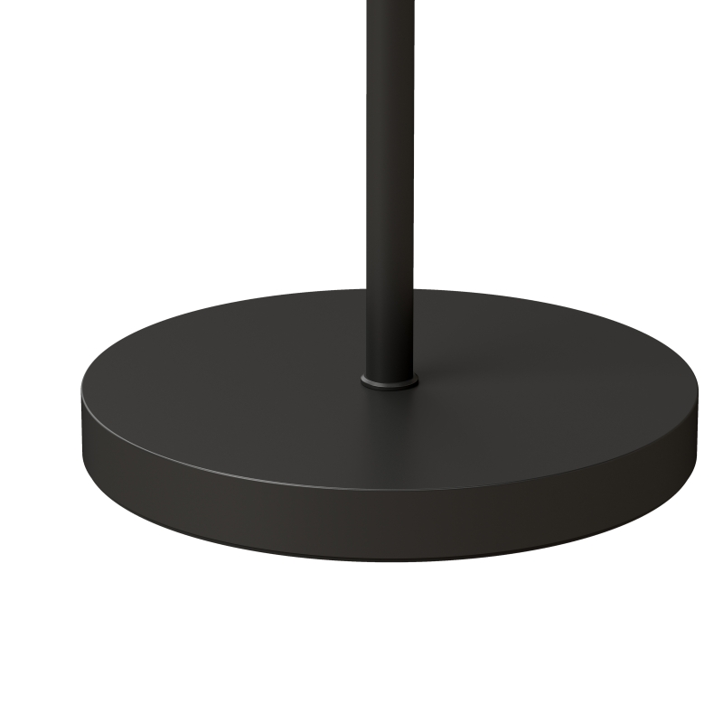HOMCOM 42W LED vloerlamp dimbaar, 3 kleurtemperaturen, uplighter met verstelbare ringkop, zwart