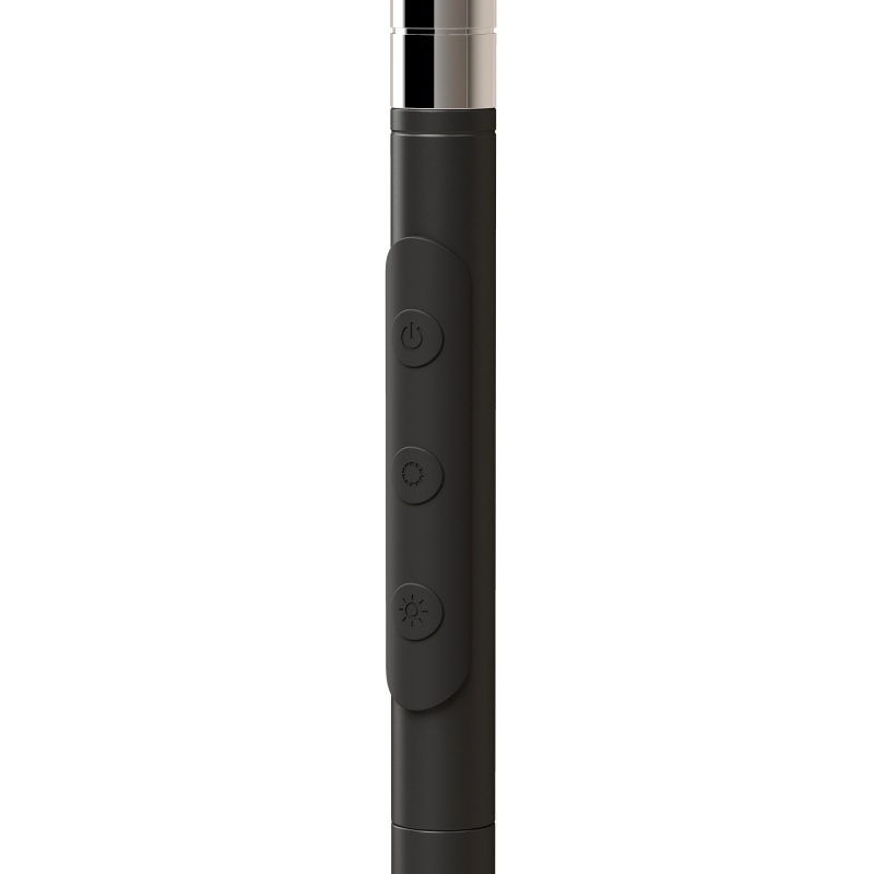 HOMCOM 42W LED vloerlamp dimbaar, 3 kleurtemperaturen, uplighter met verstelbare ringkop, zwart