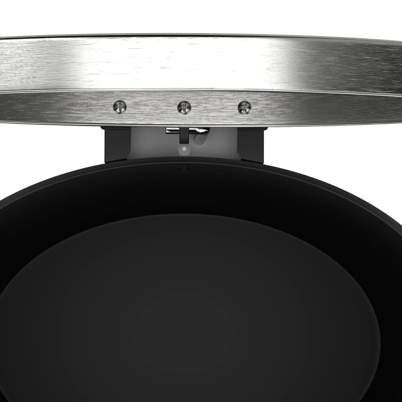 HOMCOM Pedaalemmer met soft-close deksel en uitneembare binnenemmer, 30L, zilver
