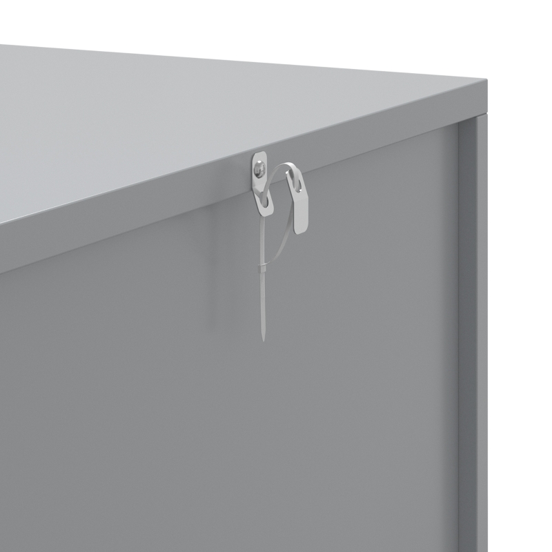 HOMCOM Keukenkast met 5 niveaus, opbergkast met verstelbare planken, voor woonkamer, keuken en voorraadkast, hout, grijs