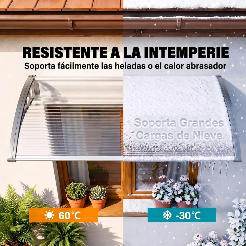 Outsunny Marquesinas Exterior para Puertas y Ventanas 110x60 cm