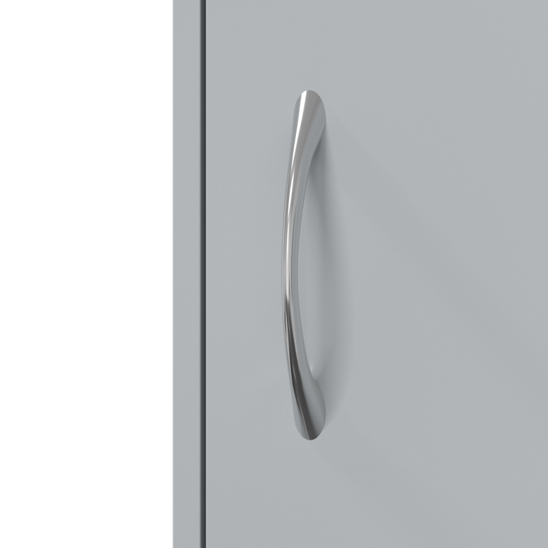 HOMCOM Keukenkast met 5 niveaus, opbergkast met verstelbare planken, voor woonkamer, keuken en voorraadkast, hout, grijs