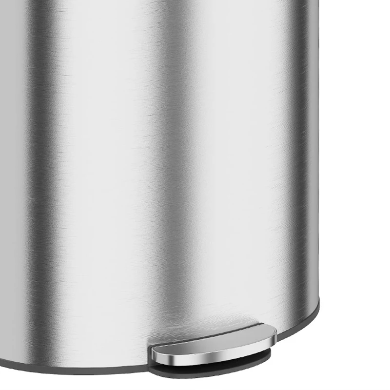 HOMCOM Pedaalemmer met soft-close deksel en uitneembare binnenemmer, 30L, zilver