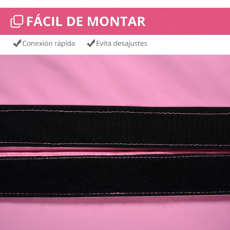 HOMCOM Colchoneta Pole Dance Plegable Portátil Alfombra de Pole Dance Ø150x5 cm para Casa Gimnasio Entrenamiento Danza Rosa