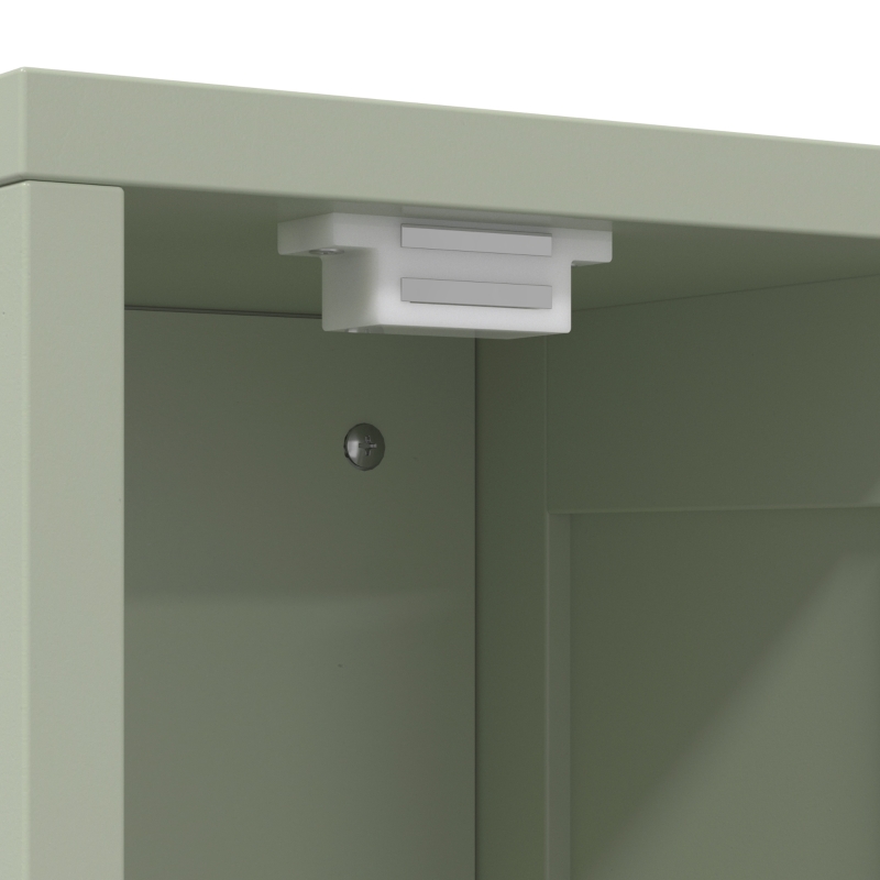 HOMCOM 185 cm Tall Bathroom Cabinet with Arched Doors - Light Green