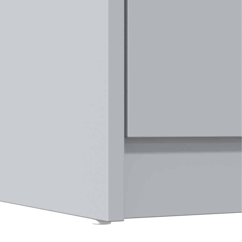 HOMCOM Keukenkast met 5 niveaus, opbergkast met verstelbare planken, voor woonkamer, keuken en voorraadkast, hout, grijs