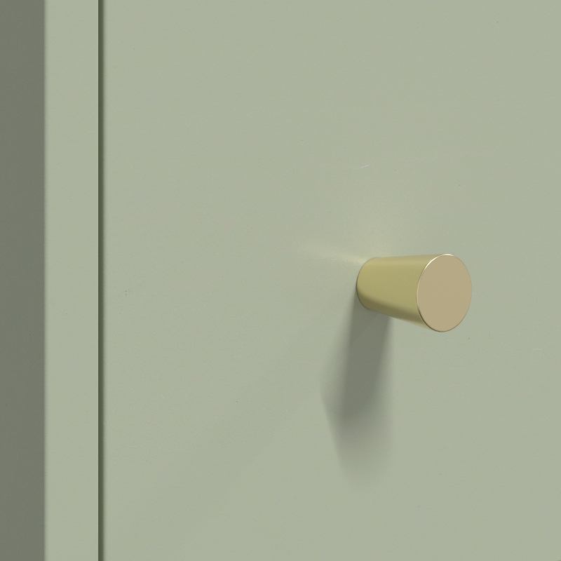 HOMCOM 185 cm Tall Bathroom Cabinet with Arched Doors - Light Green
