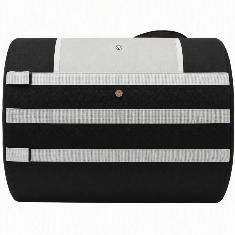 PawHut Bac à Litière Pliable Litière Voyage Chat Portable Couvercle Zippé Oxford 600D Imperméable Anti-Fuite 43x33x34cm Noir