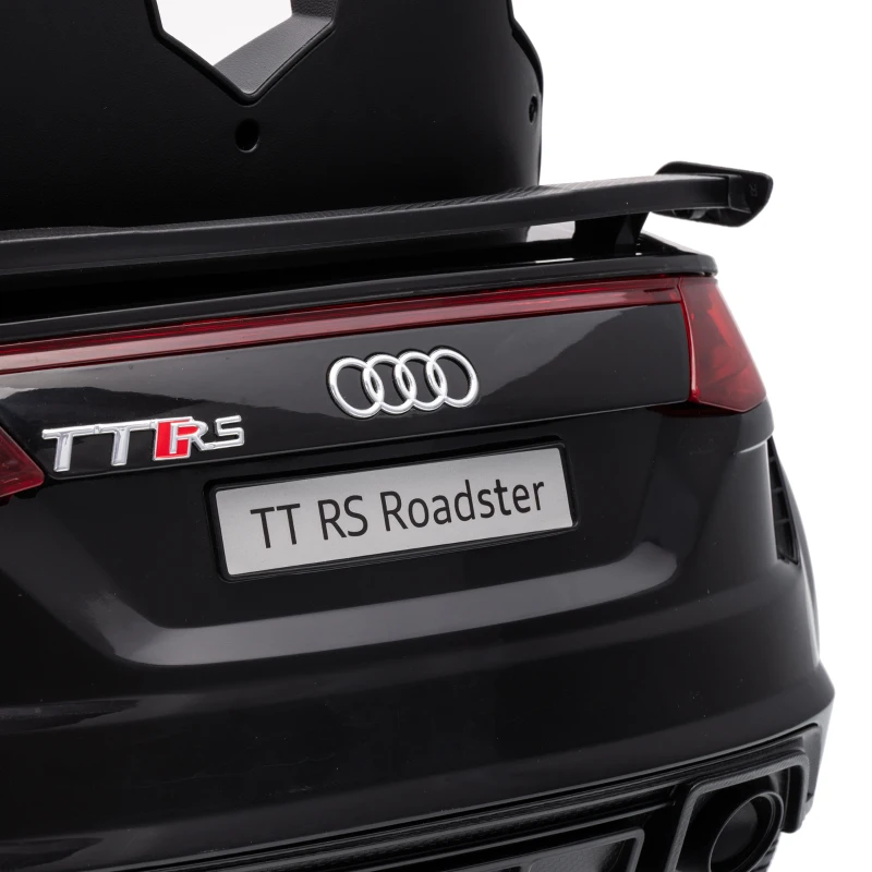 AIYAPLAY 12V Audi TT RS Licensed Electric Car, Electric Ride On Toy with Remote Control, Dual Motors, 4-Wheel Suspension, Black