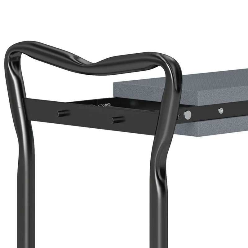 Outsunny 2 In 1 Garden Kneeler Seat Kneeling Pad Support Bench Foldable Knee Protector, Grey