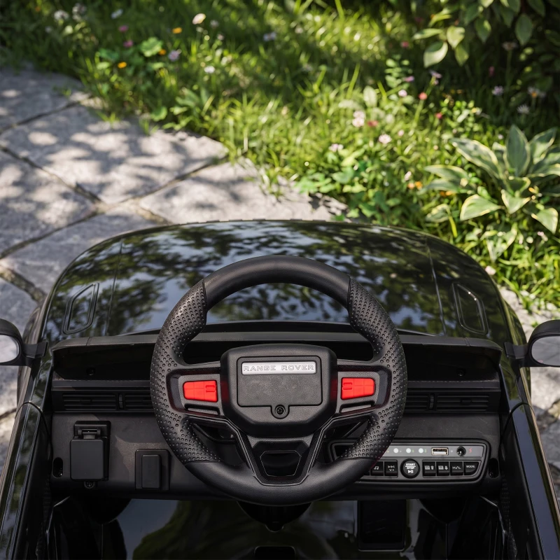 AIYAPLAY Range Rover Velar Licensed 12V Electric Car for Kids with Remote, 4-Wheel Suspension, Slow Start for 2-4 Years, Black