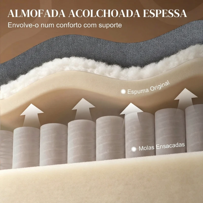 HOMCOM Poltrona Relax Reclinável Manual Acolchoada em Cinza Escuro