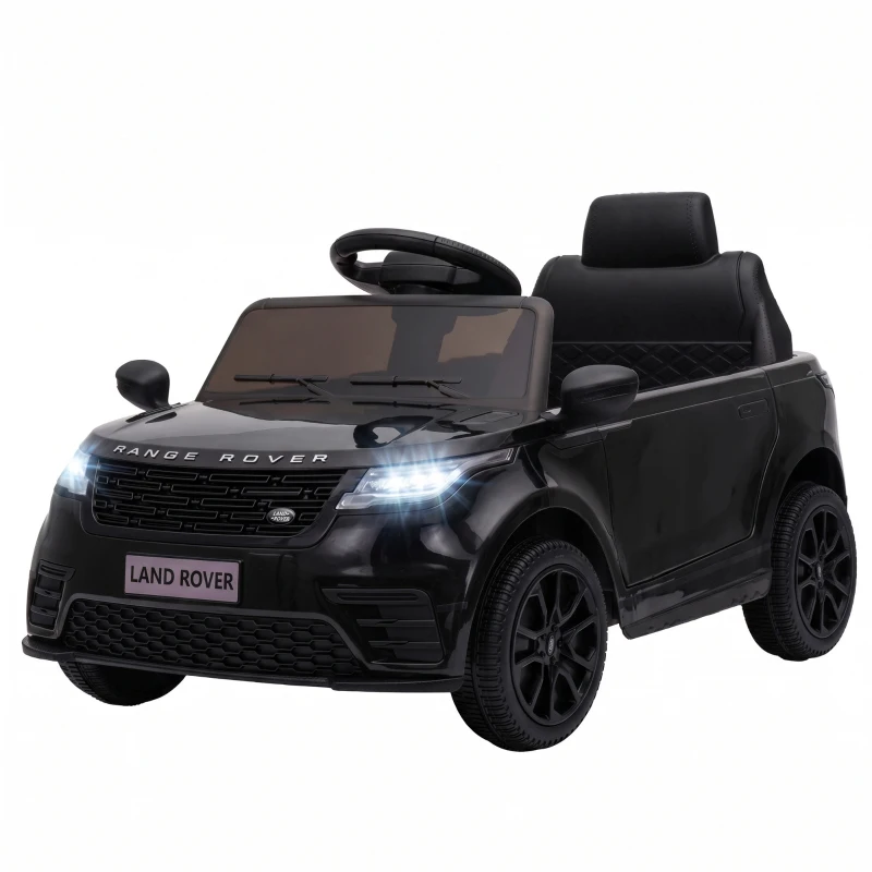 AIYAPLAY Range Rover Velar Licensed 12V Electric Car for Kids with Remote, 4-Wheel Suspension, Slow Start for 2-4 Years, Black