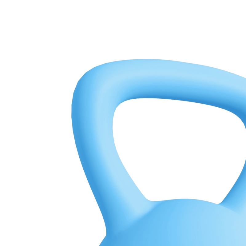 SPORTNOW 8KG Soft Kettlebell, Kettlebell with Non-Slip Handle for Home Gym, Weight Lifting, Strength Training, Light Blue/Grey