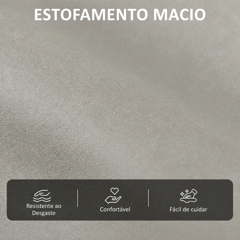 HOMCOM Poltrona Relax Reclinável até 135º com Apoio para os Pés Encosto Alto 78x96x102 cm Cinza