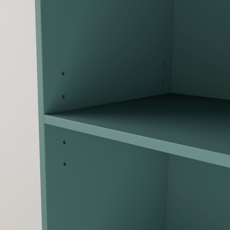 HOMCOM Bookcase with Drawers Adjustable Shelves Book Shelf for Study Living Room Light Green