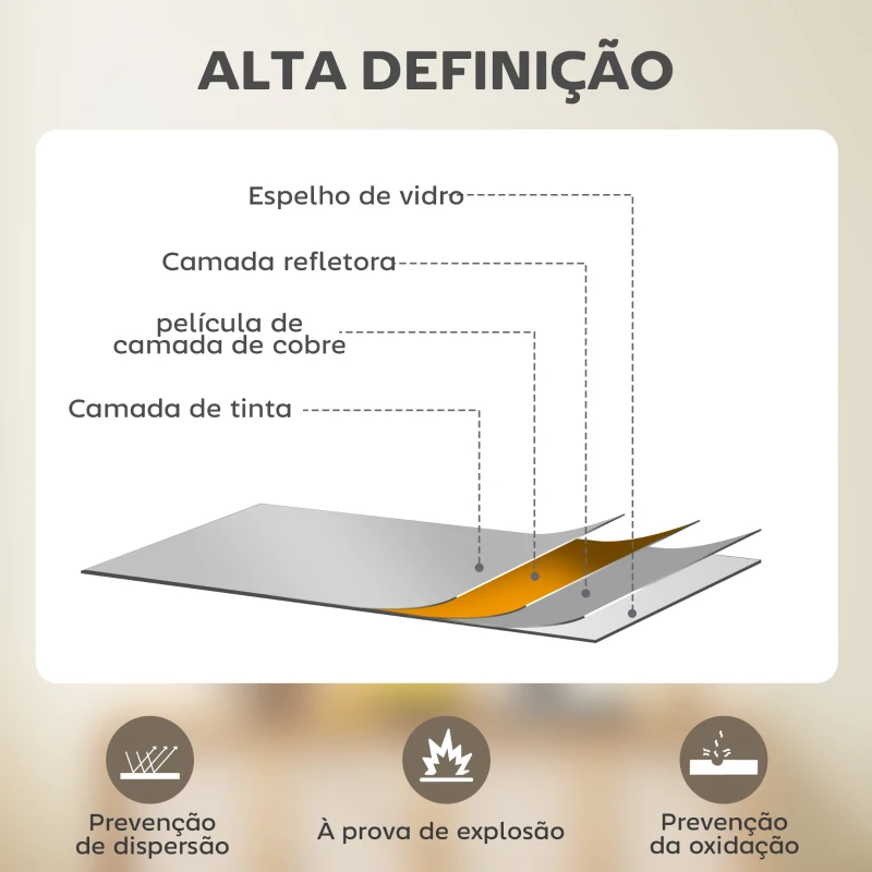 HOMCOM Espelho de Parede Redondo Ø61 cm para Casa de Banho com Moldura em Alumínio, Dourado, para Sala de Estar, Quarto e Corredor