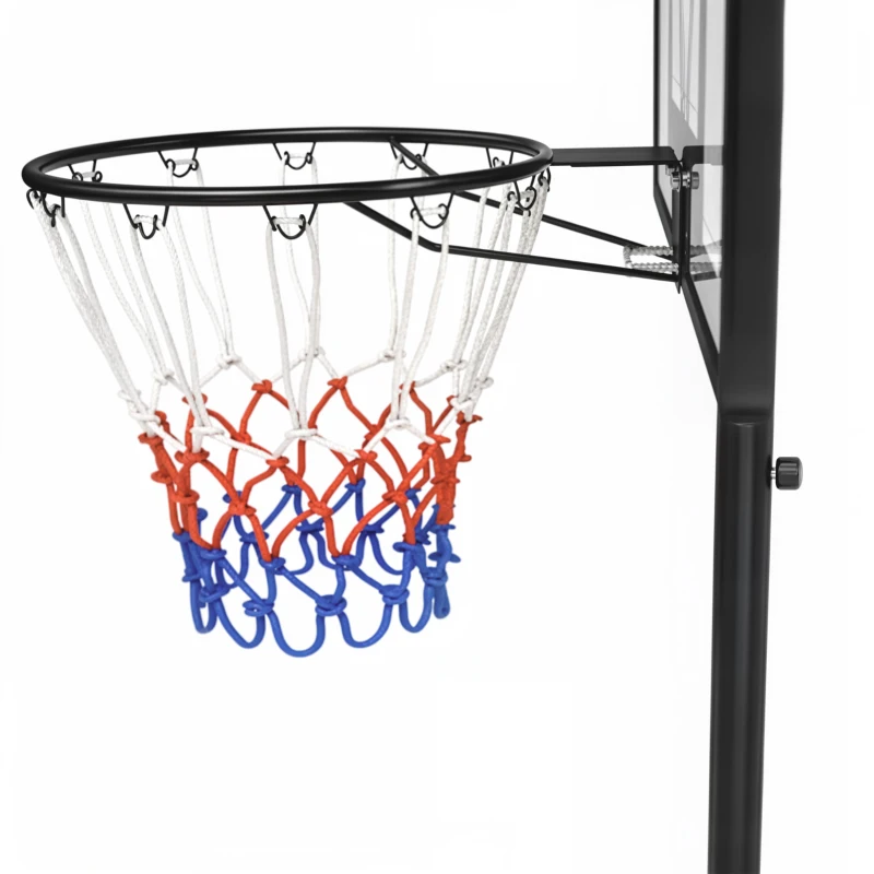 SPORTNOW Panier de Basket Extérieur Portable, Hauteur Réglable 1,35-3,05 m avec Manivelle, Base Stable, Panneau Incassable, Noir