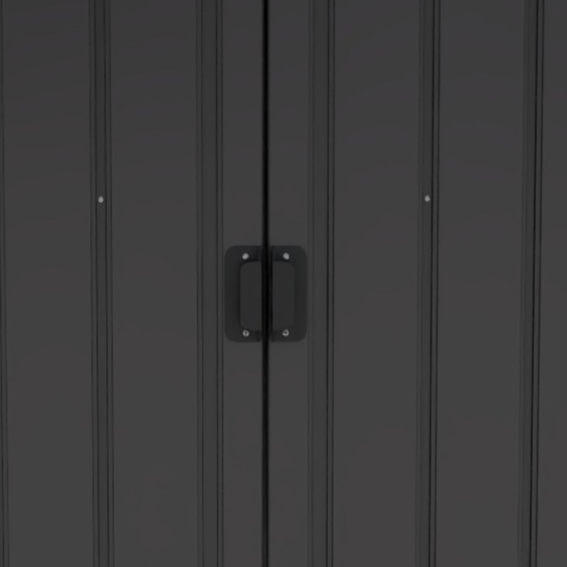 Outsunny 8 x 6ft Galvanised Steel Shed, with Double Door - Dark Grey