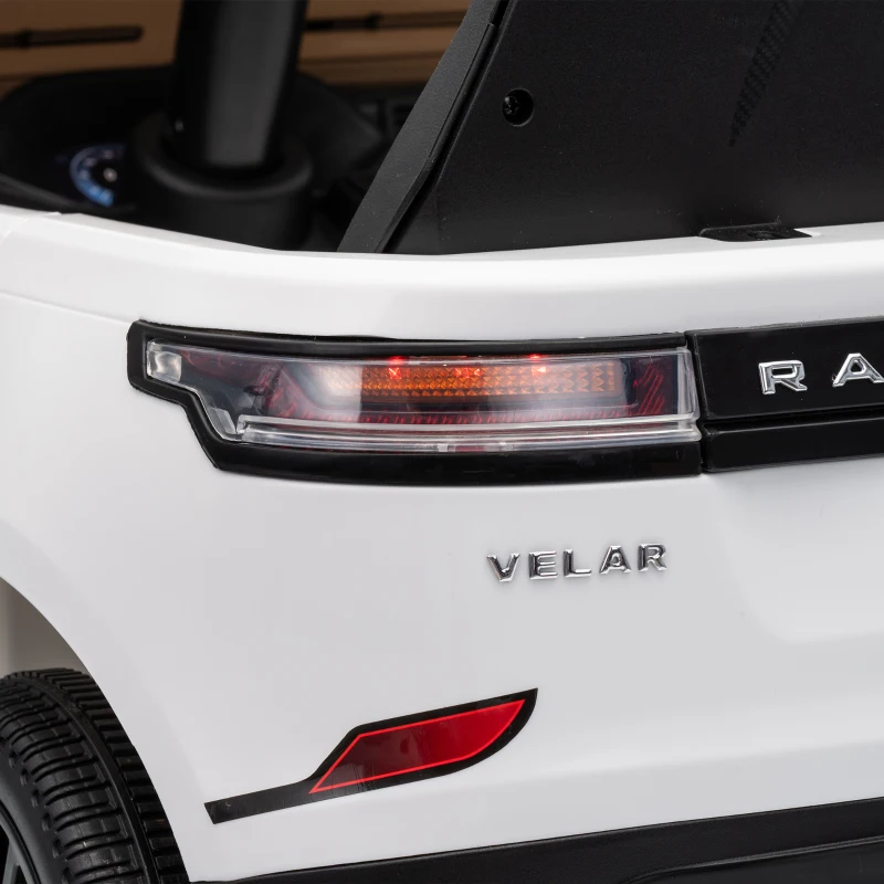AIYAPLAY Range Rover Velar Licensed 12V Electric Car for Kids with Remote, 4-Wheel Suspension, Slow Start for 2-4 Years, White