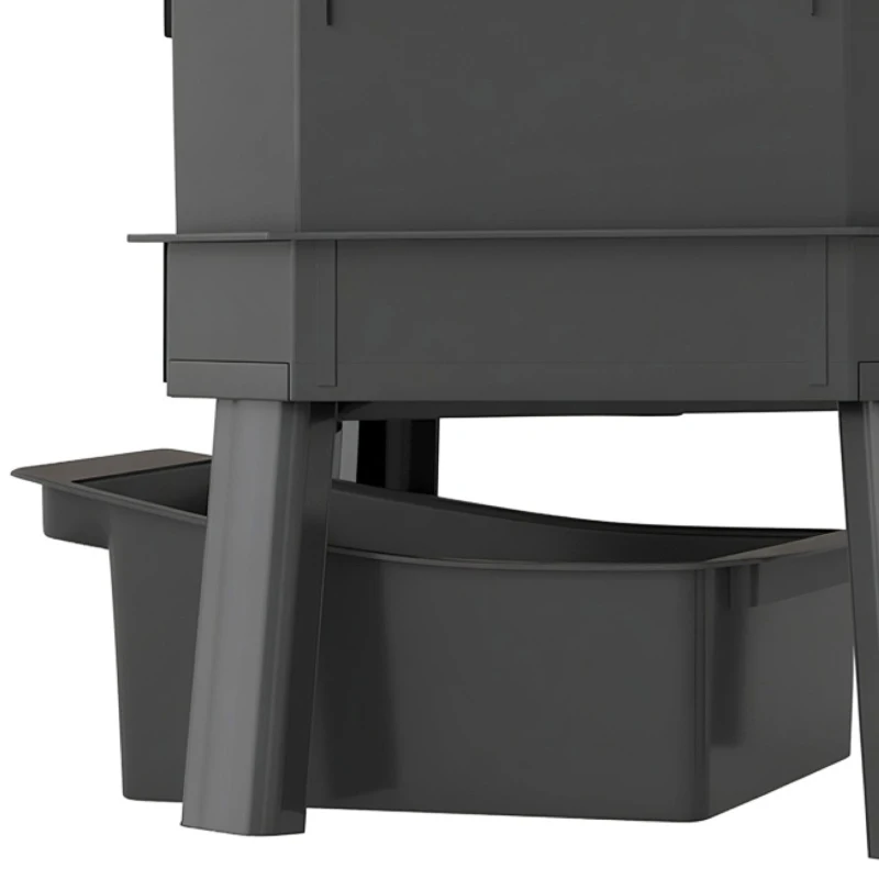 Outsunny 4-Tray Worm Composter Bin, 28L Worm Composter for Outdoor & Indoor Recycling Food Waste, Dark Green