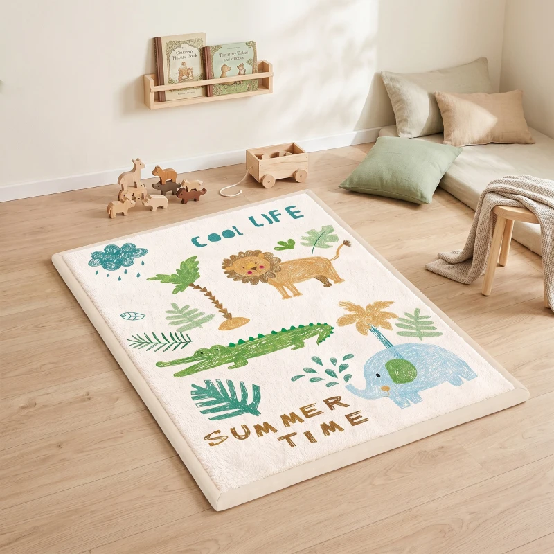 AIYAPLAY Tapis de Jeu pour Enfants Tapis de Chambre d'Enfant en Mousse Épaisseur 3 cm Motif Animal Base Antidérapante 150x200cm