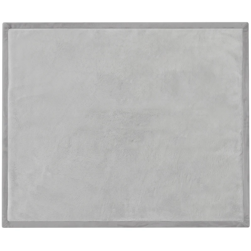 AIYAPLAY Alfombra Infantil, 180x150 cm, Colchoneta de Espuma 3 cm, Franela Suave, Antideslizante, Resistente al Agua, Gris Claro