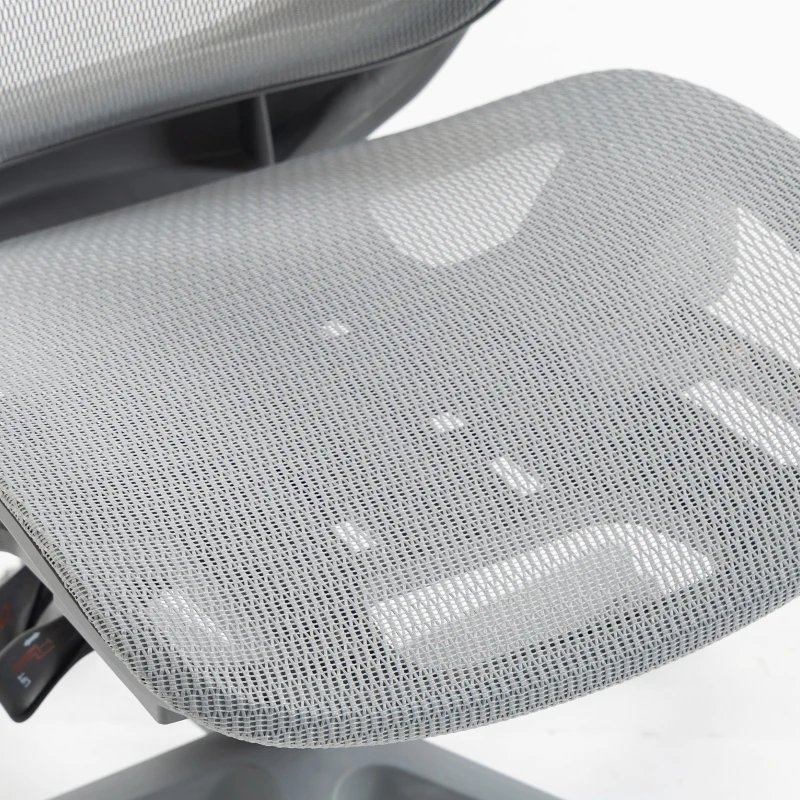 HOMCOM Ergonomic Office Chair with Adaptive Lumbar Support, Reclining Mesh Desk Chair with 2D Headrest, Flip-Up Arms, Grey