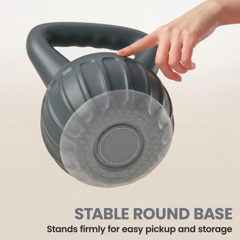 SPORTNOW Kettlebell for Strength Training Kettle Bell with Non-Slip Handle 14 kg Grey