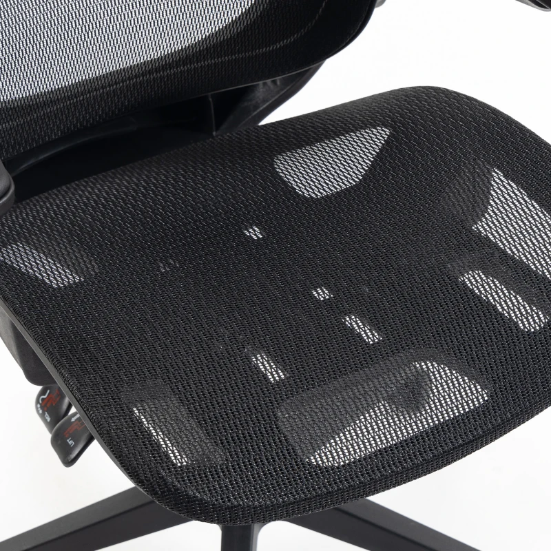 HOMCOM Ergonomic Office Chair with Adaptive Lumbar Support, Reclining Mesh Desk Chair with 2D Headrest, Flip-Up Arms, Black