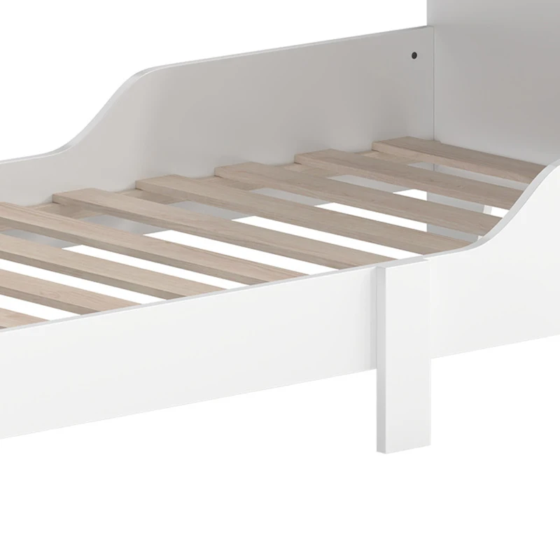 AIYAPLAY Cloud-Themed Toddler Bed Frame with Safety Rails, 143.5 x 74.5 x 56cm