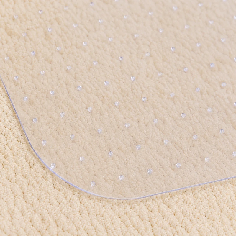 HOMCOM Office Chair Mat for Carpeted Floor, 90 x 120 cm Clear Computer Desk Chair Mat, BPA and Phthalate Free, Non-Slip Floor Protector for Home Office